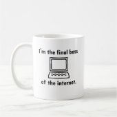 Mug Je suis le patron final de l'Internet (Gauche)