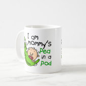 Mug Je suis le pois de la maman dans une cosse (Devant gauche)