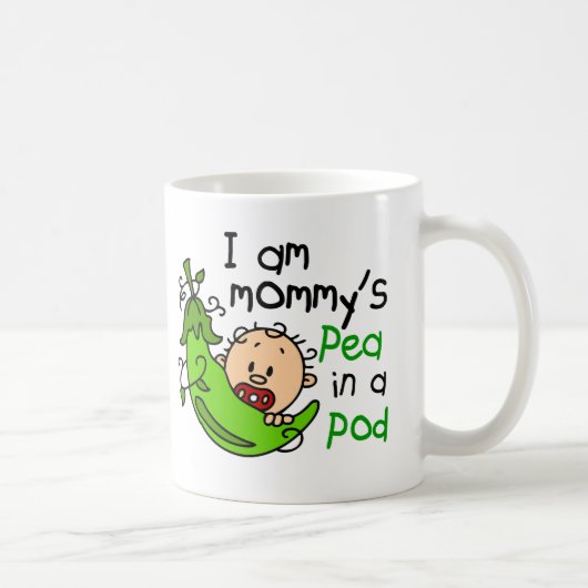 Mug Je suis le pois de la maman dans une cosse (Droite)