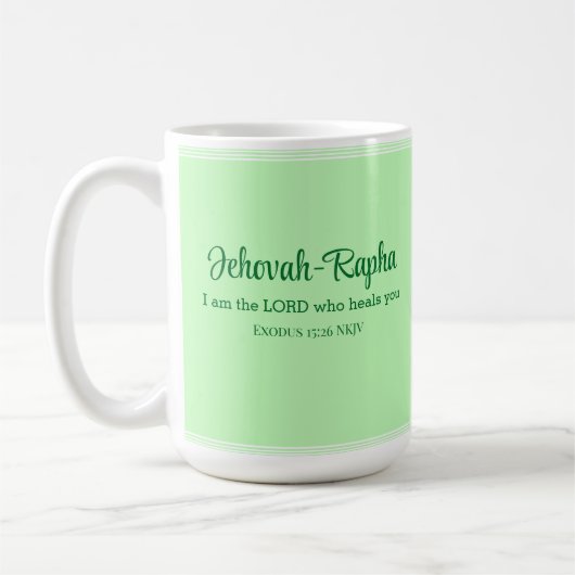 Mug Je suis le Seigneur qui vous guérit Bible Verse Mi (Gauche)