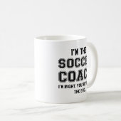 Mug Je suis l'entraîneur de football (Devant droit)