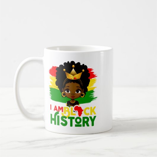 Mug Je suis l'histoire noire Histoire noire Afro-Améri (Gauche)