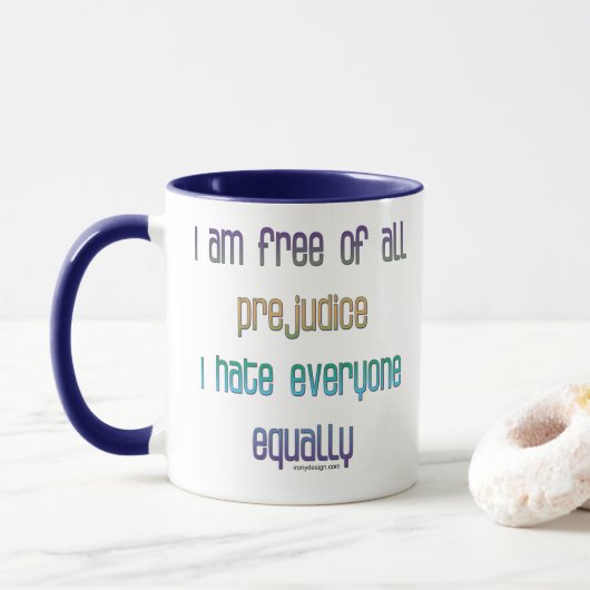 Mug Je suis libre de tout le préjudice (Avec donut)