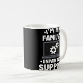 Mug Je suis l'ordinateur drôle de soutien technique no (Devant droit)