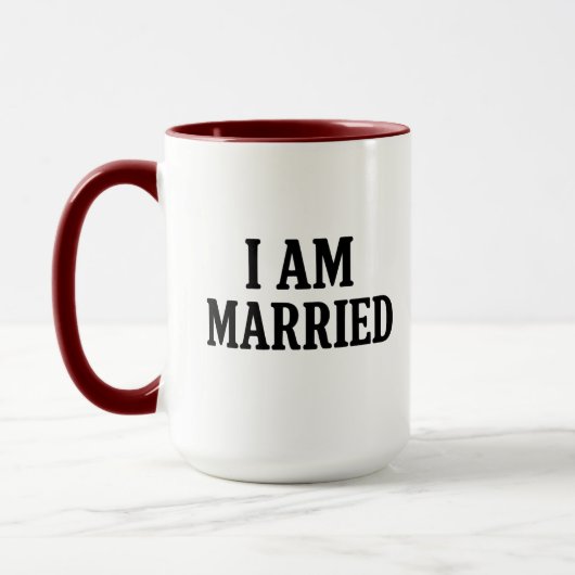 Mug Je suis marié drôle - Cadeau pour les couples (Gauche)