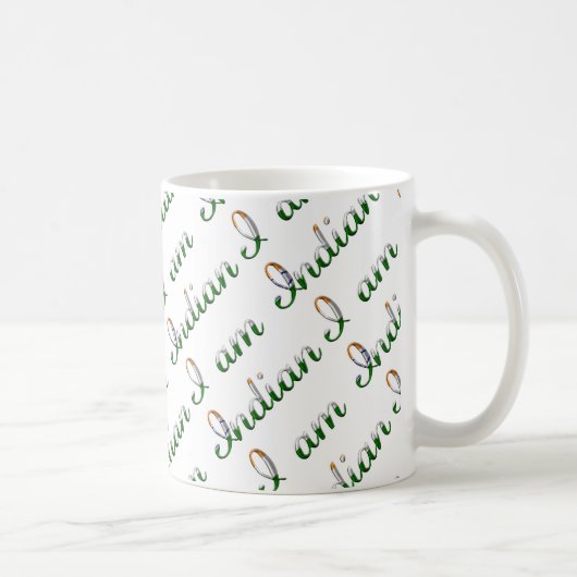 Mug Je suis Motif de la typographie de la fierté du pa (Droite)