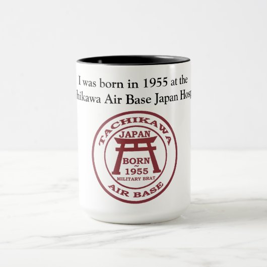 Mug Je suis né en 1955 à Tachikawa AB Japan (Centre)
