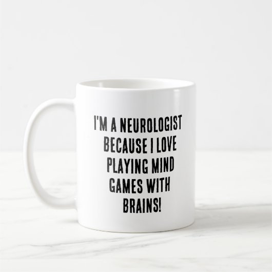 Mug Je suis neurologue parce que j'adore jouer au jeu (Gauche)