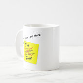 Mug Je suis note de post-it fine (Devant gauche)