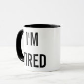 Mug Je suis nouveau cadeau fatigué de parent (Devant gauche)