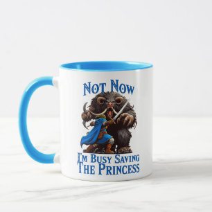 Mug Je suis occupé à sauver la princesse