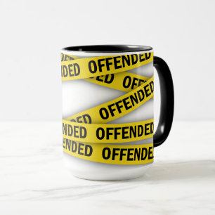 Mug Je suis offensé ruban de police ne pas traverser
