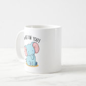 Mug Je suis Oreille Pour Vous Drôle Elephant Pun (Devant gauche)