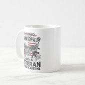 Mug Je suis papa grand-père et vétéran (Devant gauche)