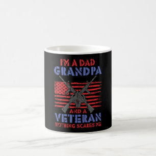 Mug Je suis papa grand-père et vétéran - Vétéran héros