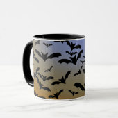 Mug Je suis partie Batty pour les chauves-souris noire (Devant gauche)