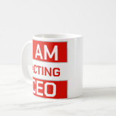 Mug Je suis PDG par intérim (Devant gauche)