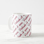 Mug Je suis Polonais Motif de la Typographie (Devant gauche)