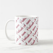 Mug Je suis Polonais Motif de la Typographie (Gauche)