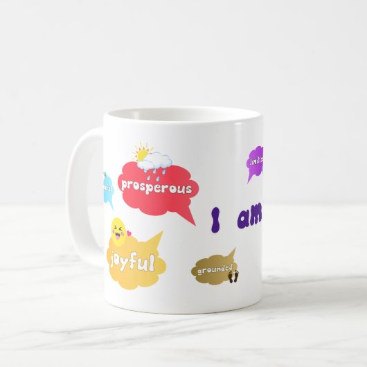 Mug Je Suis Positive Affirmations Mots Self Love (Devant gauche)