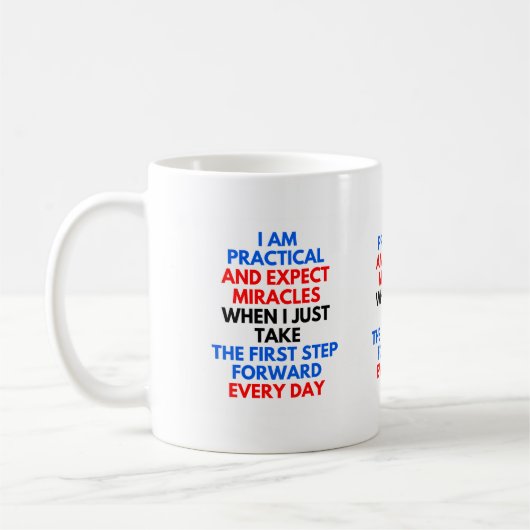 Mug Je Suis Pratique Et Attend Les Miracles (Gauche)