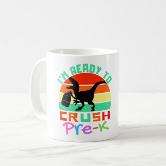 MUG JE SUIS PRÊT À CRUSTER PRE-K - DINOSAUR COOL