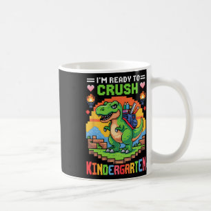 Mug Je suis prêt à écraser le garçon gamer dinosaure d