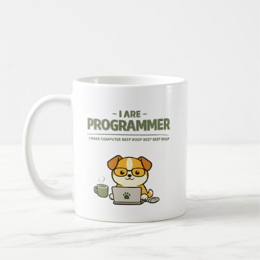 Mug Je Suis Programmeur Bip Boop Drôle (Gauche)
