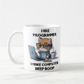 Mug Je suis programmeur Cat Beep Boop chat Programmeur (Gauche)