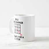 Mug Je Suis Programmeur Je Trouve Toujours Une Solutio (Devant gauche)