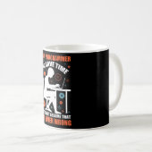 Mug Je suis programmeur pour gagner du temps (Devant droit)