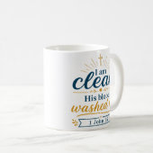 Mug Je suis pur, son sang m'a lavé Message de verset b (Devant droit)