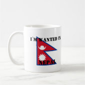 Mug Je suis Recherché au Népal (Gauche)