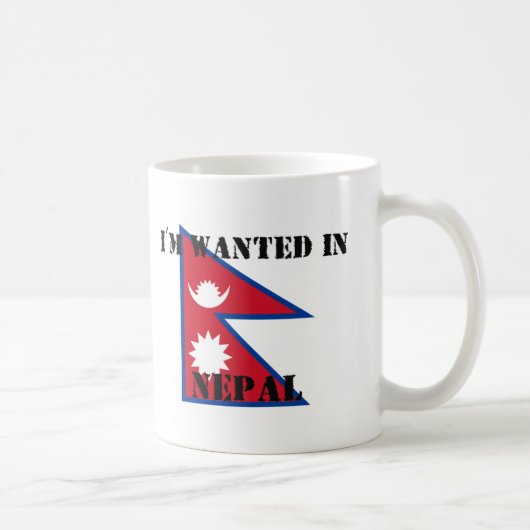 Mug Je suis Recherché au Népal (Droite)