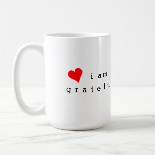 Mug Je Suis Reconnaissant De Rappel De Gratitude Du Co (Gauche)