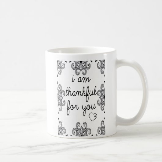 Mug Je suis reconnaissant pour vous (Droite)