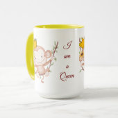 Mug Je Suis Reine – Élégant (Devant gauche)