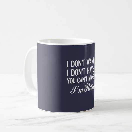 Mug Je suis retiré (Devant gauche)