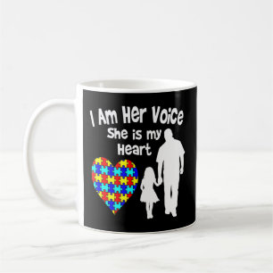 Mug Je suis sa voix Elle est mon coeur Tshirt Autisme