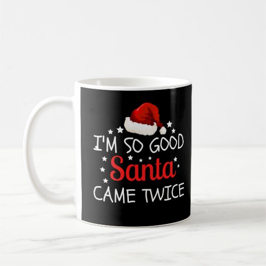 Mug Je suis si bon Père Noël est venu deux fois méchan (Gauche)