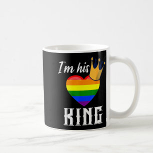 Mug Je suis son roi - Cœur arc-en-ciel LGBTQ petit ami