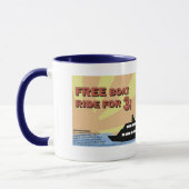 Mug Je suis sur un bateau (Gauche)