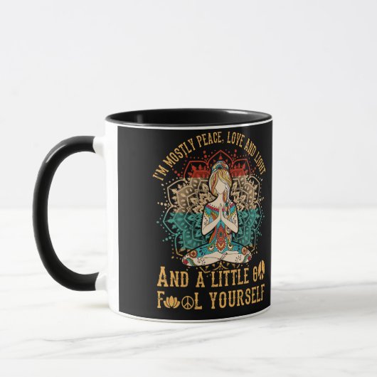 Mug Je suis surtout Peace Love et Light A Little Go Yo (Gauche)