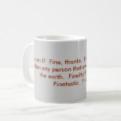 Mug Je suis très bien, des mercis (Devant gauche)