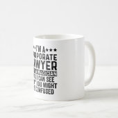 Mug Je suis un avocat d'entreprise pas un magicien drô (Devant droit)