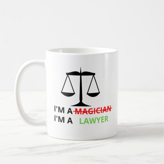 Mug Je suis un avocat et non un magicien Citation drôl (Gauche)