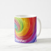 Mug Je Suis Un Beau Art numérique Arc-En-Ciel (Devant droit)