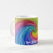 Mug Je Suis Un Beau Art numérique Arc-En-Ciel (Devant gauche)