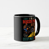 Mug Je suis Un Biker Papa Funny Beaucoup de Glacière M (Devant droit)