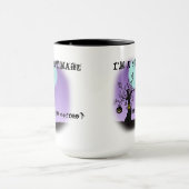 Mug Je suis un cauchemar avant le café drôle Halloween (Centre)